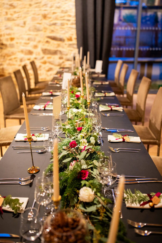 décoration de table mariage hiver